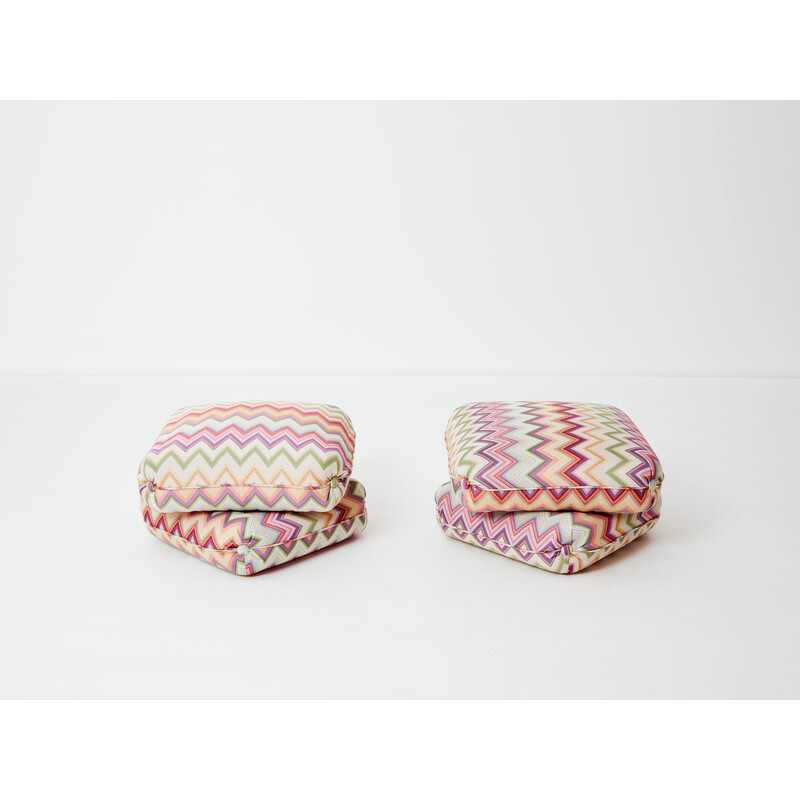 Paire de poufs vintage par Jacques Charpentier pour Maison Jansen, 1970