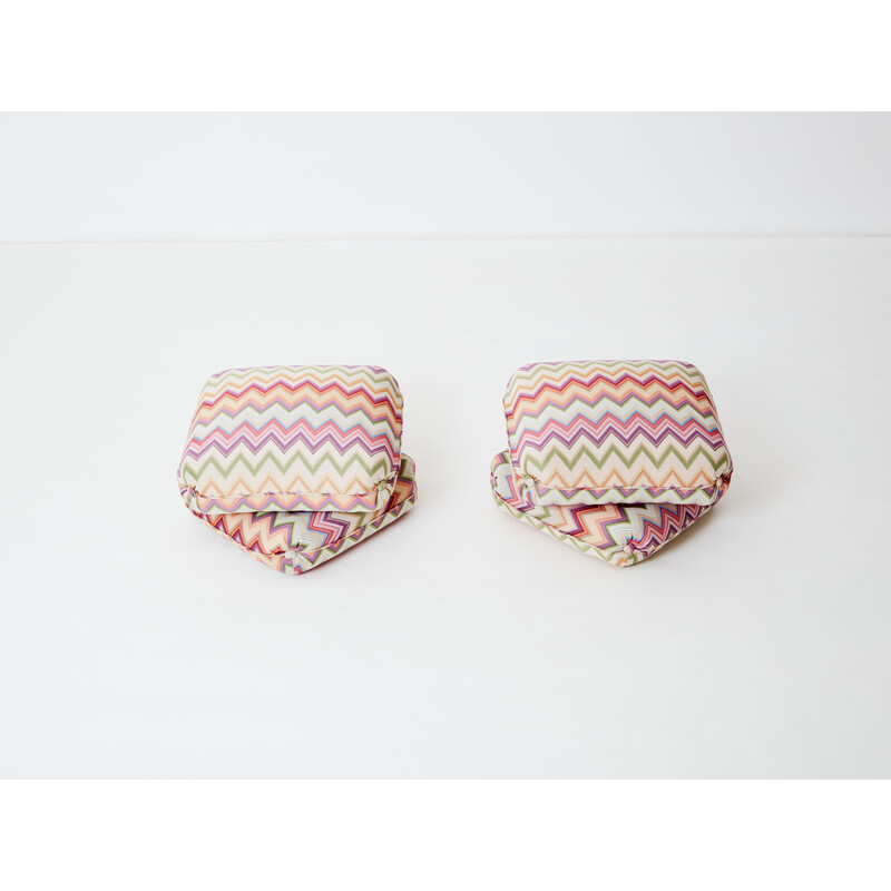 Pair of vintage poufs by Jacques Charpentier for Maison Jansen, 1970