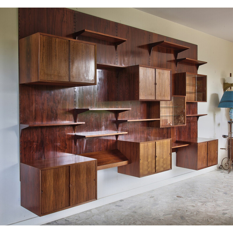 Rio rosewood wall storage system by Poul Cadovius - 1970s