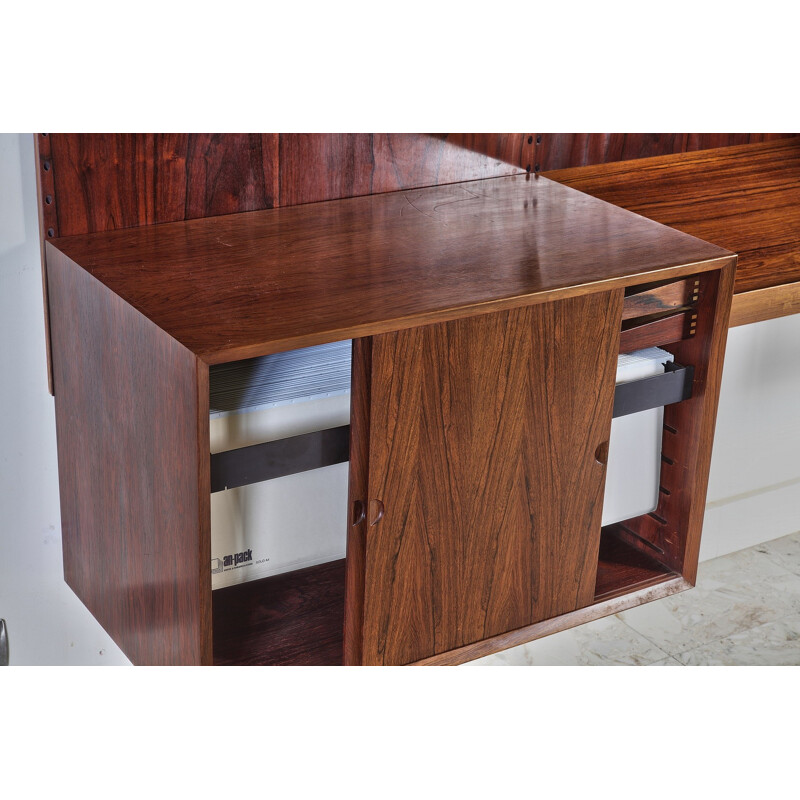 Rio rosewood wall storage system by Poul Cadovius - 1970s