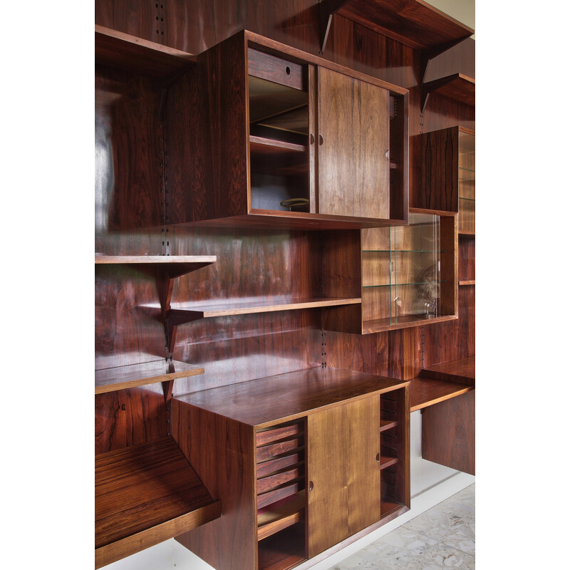 Rio rosewood wall storage system by Poul Cadovius - 1970s