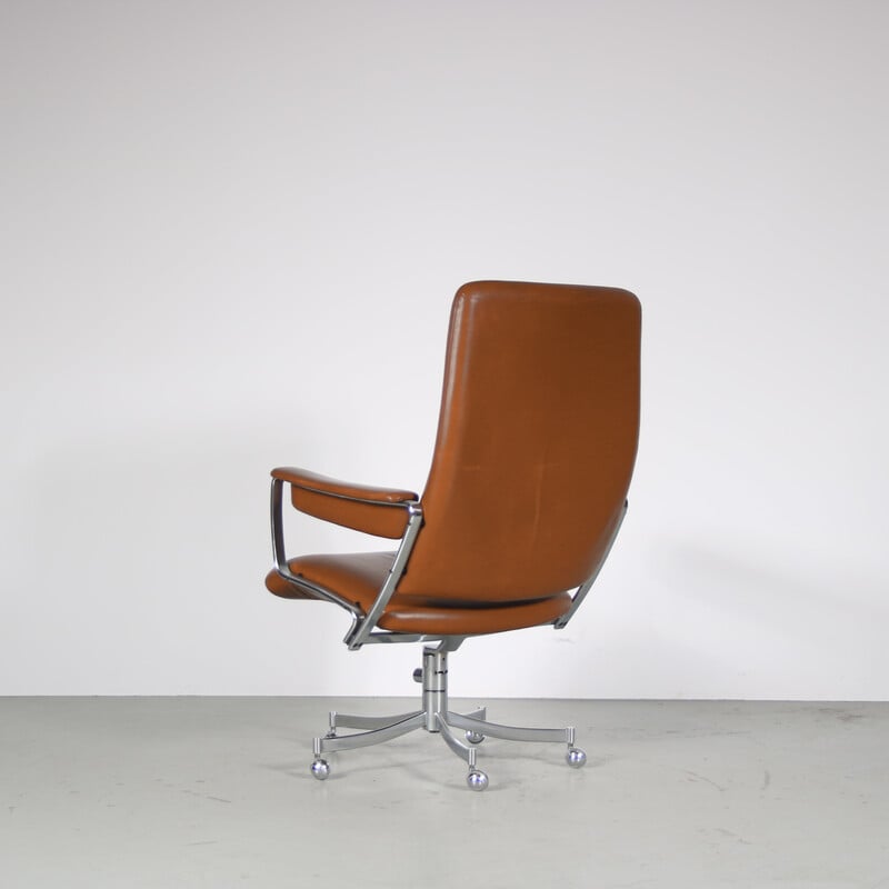 Vintage office chair “JK760” in chromed metal by Jorgen Kastholm for Kill International, Germany 1970