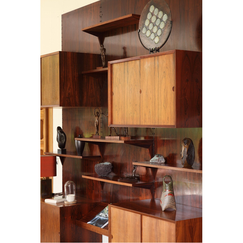 Rio rosewood wall storage system by Poul Cadovius - 1970s