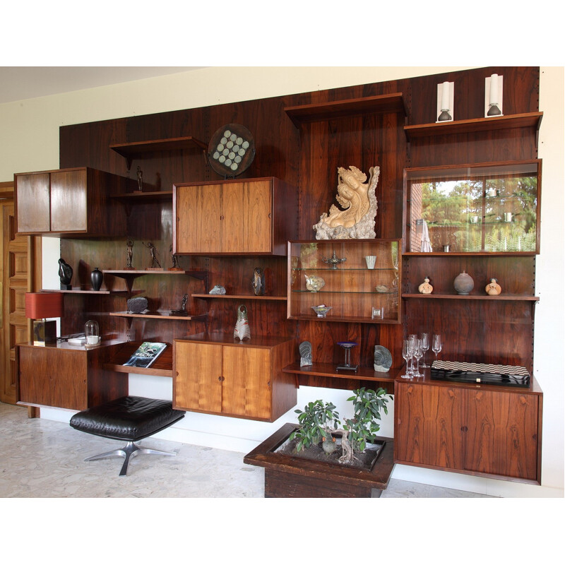 Rio rosewood wall storage system by Poul Cadovius - 1970s