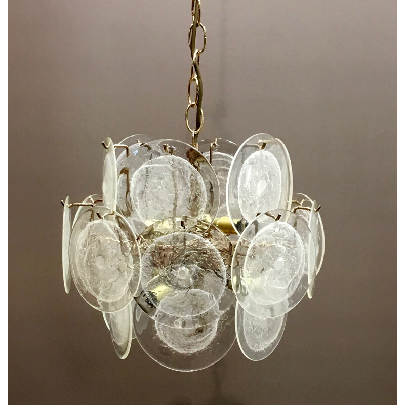 DISC Murano chandelier by GINO VISTOSI - 1960s