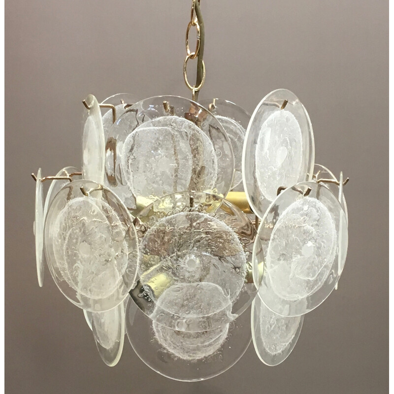 DISC Murano chandelier by GINO VISTOSI - 1960s