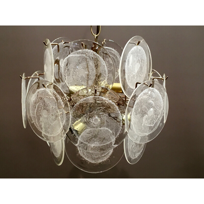 Lustre en verre de murano DISC par Gino Vistosi - 1960