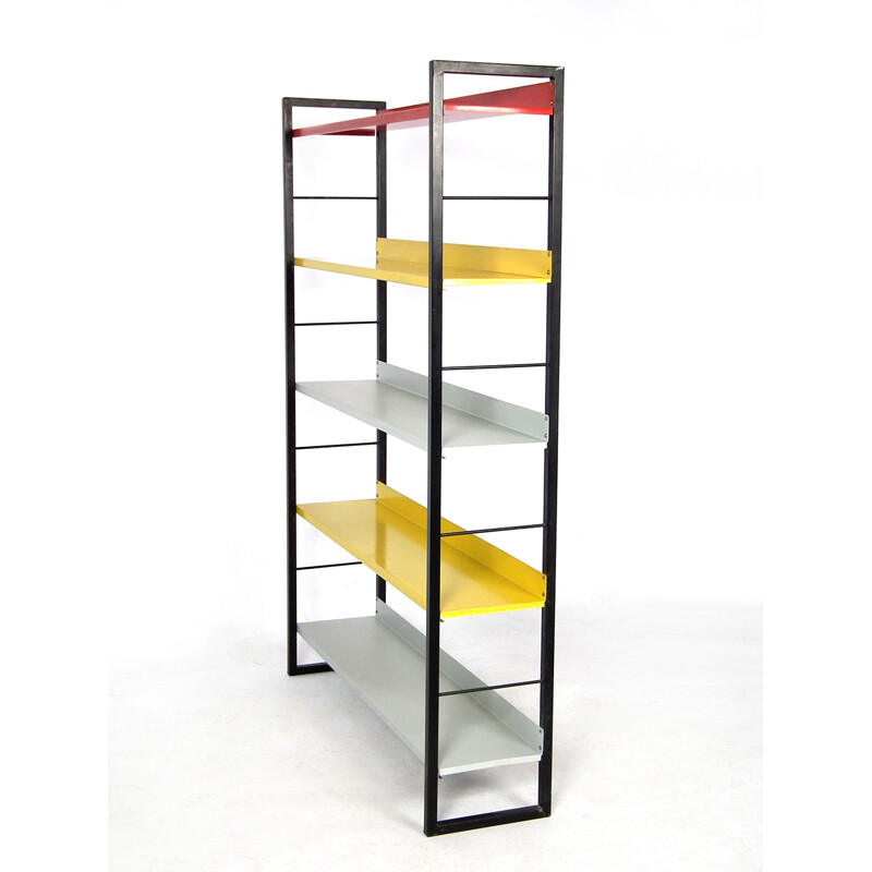 Small Tomado shelving unit in metal with several colours - 1960s