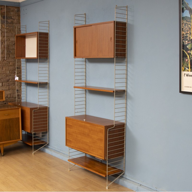 Vintage metal wall unit by Nisse Strinning, Sweden 1960