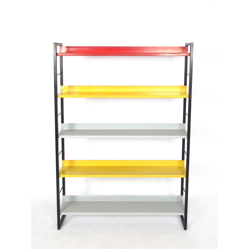 Small Tomado shelving unit in metal with several colours - 1960s