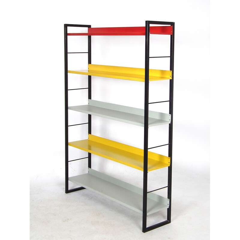 Small Tomado shelving unit in metal with several colours - 1960s