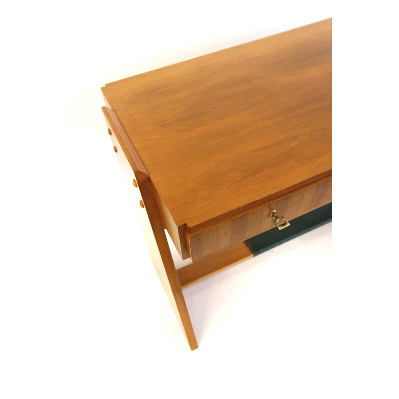 Schreibtisch aus Nussbaumholz, 1950