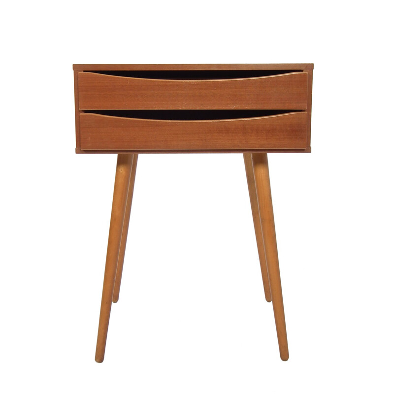 Side table in teak with 2 drawers - 1960s