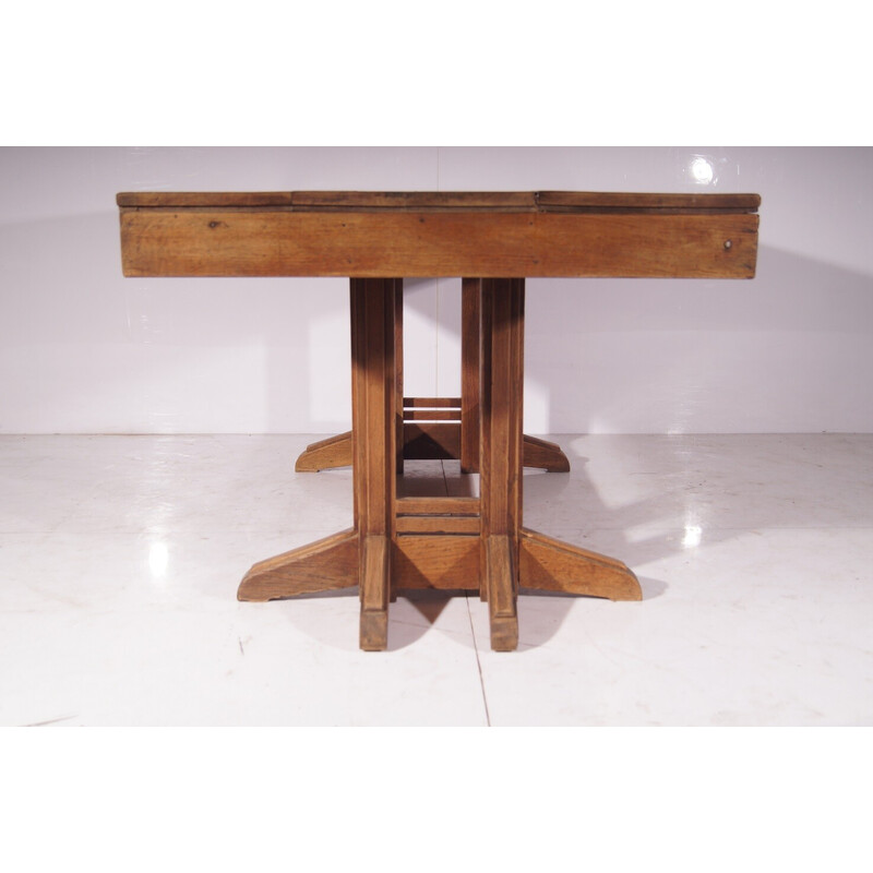 Vintage dining set in solid oak, Netherland