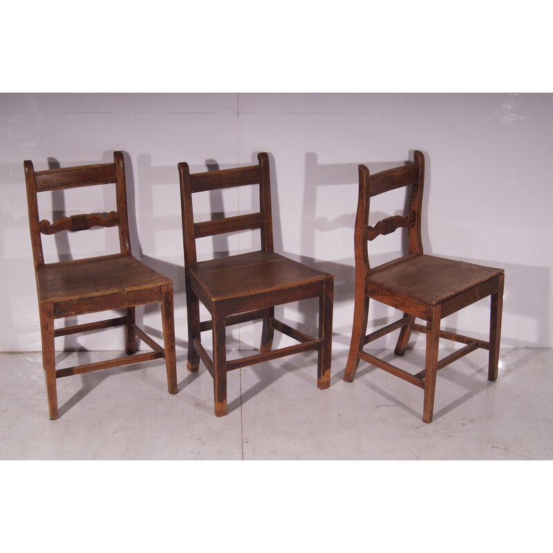 Vintage dining set in solid oak, Netherland