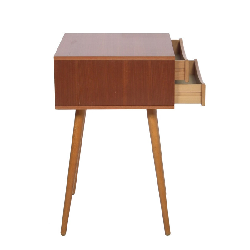 Side table in teak with 2 drawers - 1960s