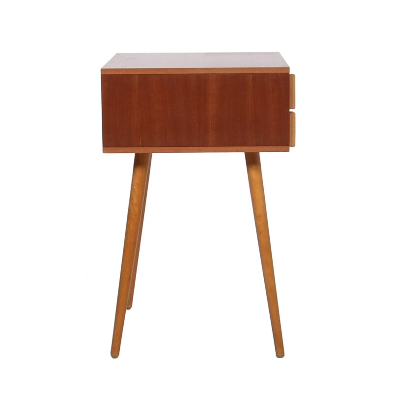 Side table in teak with 2 drawers - 1960s