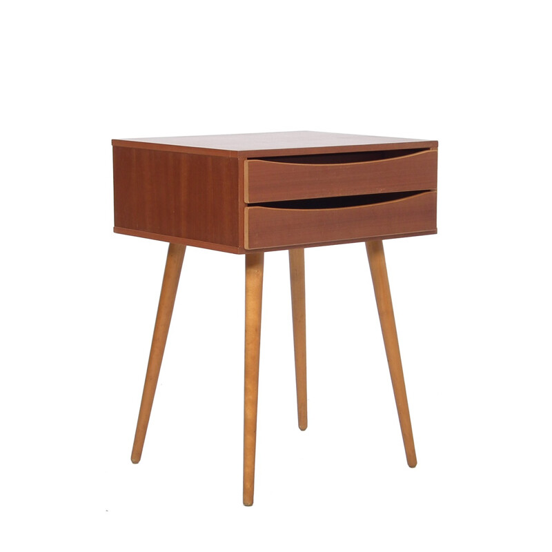 Side table in teak with 2 drawers - 1960s