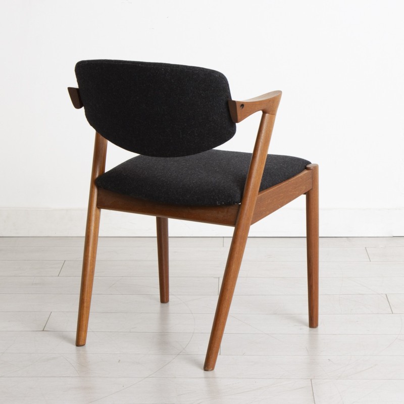 Cadeira Z vintage em tecido cinzento de Kai Kristiansen