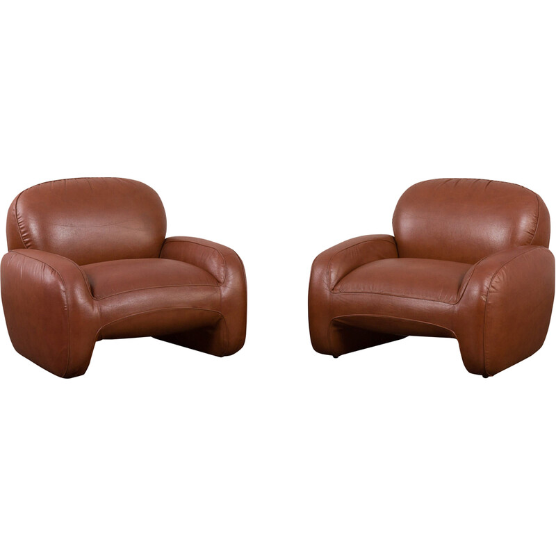Paire de fauteuils Space - simili cuir