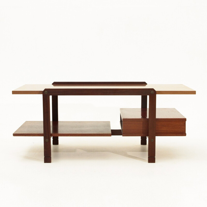 Table basse italienne en bois - 1960