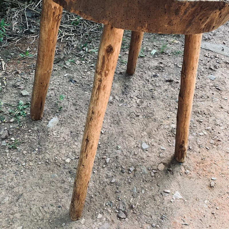 Billot vintage à 4 pieds en bois