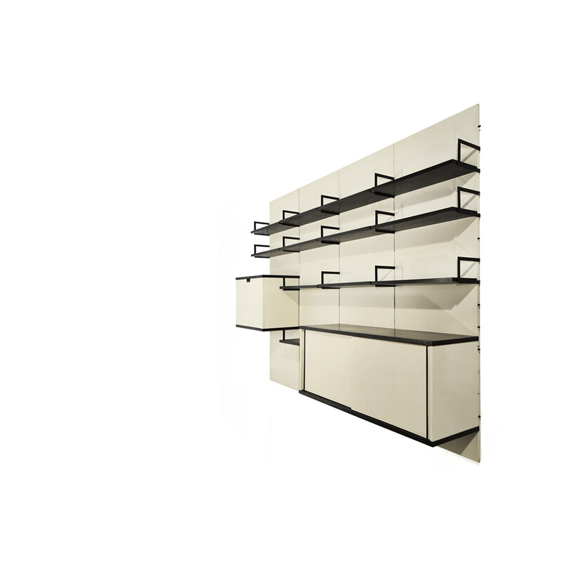 Modular white wall unit by Cees Braakman for Pastoe - 1960s 