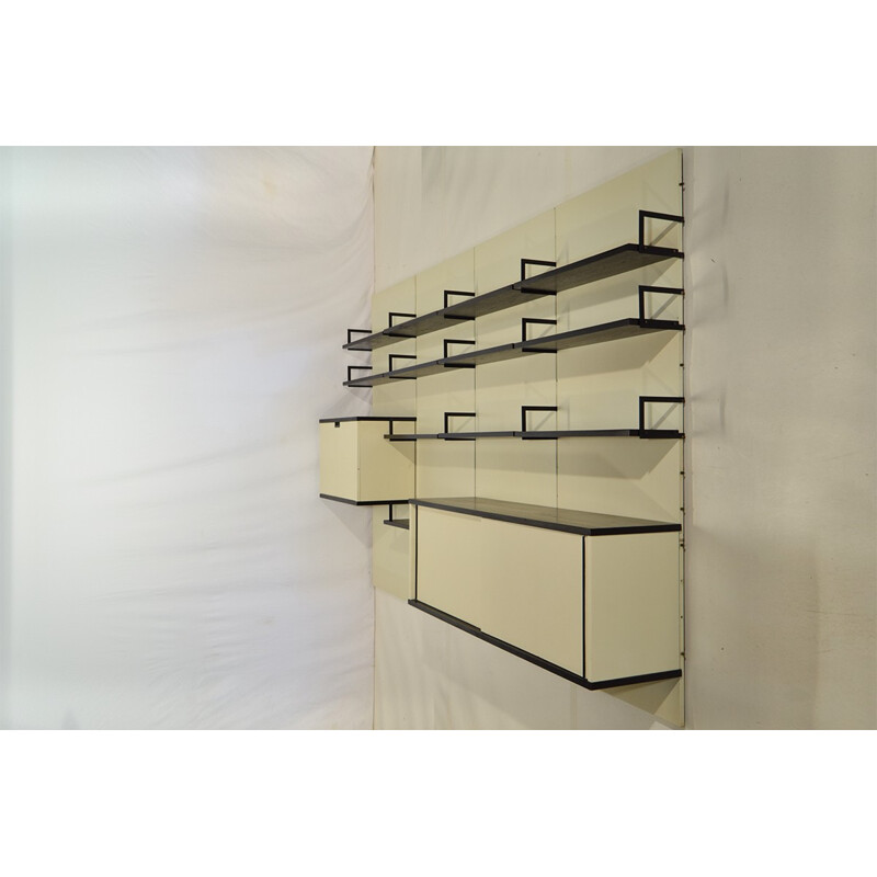 Modular white wall unit by Cees Braakman for Pastoe - 1960s 