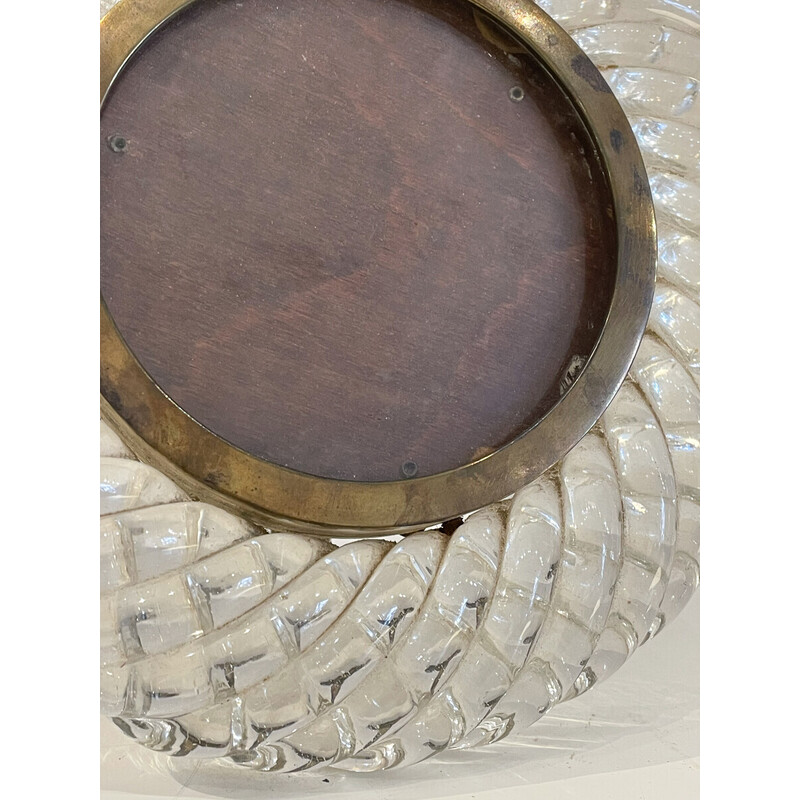 Mid-century round picture frame by Carlo Scarpa for Venini, 1950s