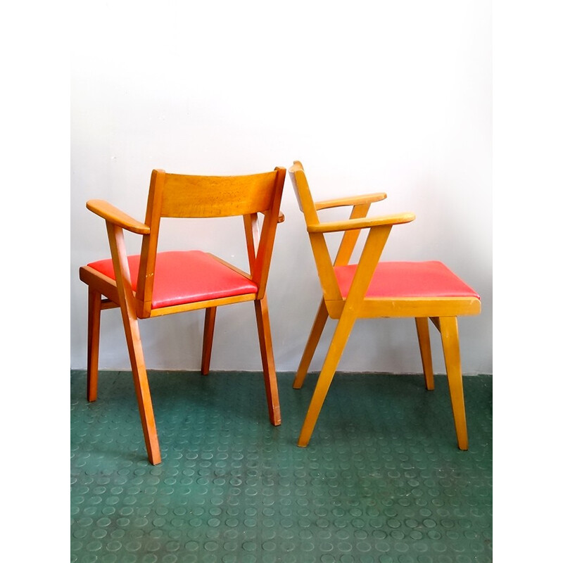 Desk chair with compass legs - 1950s