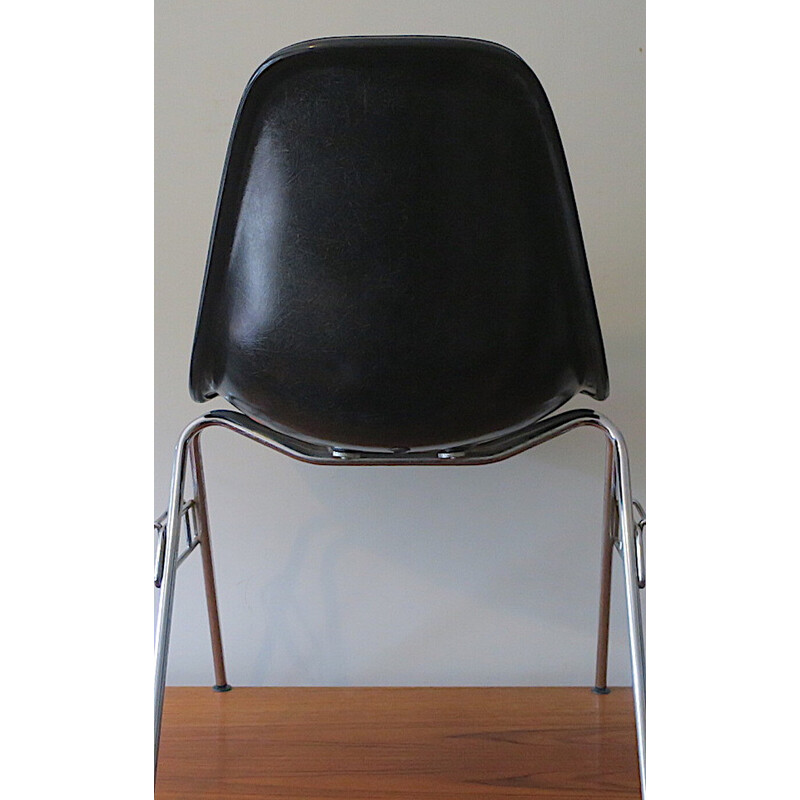 Cadeiras vintage em fibra de vidro e hopsack de Charles e Ray Eames para a Herman Miller, 1970