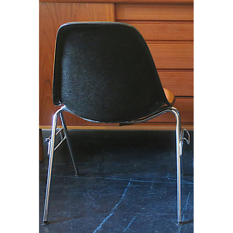 Vintage-Stühle aus Fiberglas und Hopsack von Charles und Ray Eames für Herman Miller, 1970