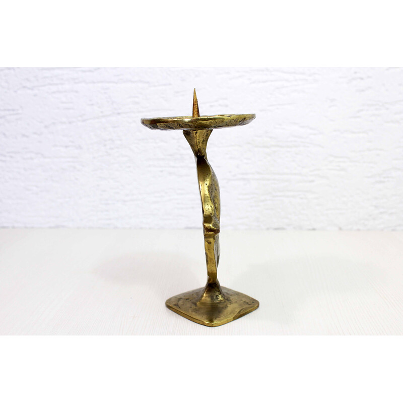 Vintage bronze candlestick, 1960