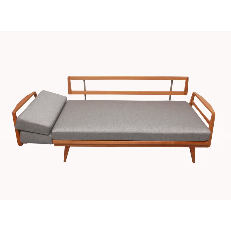 Vintage daybed in cherry by Knoll Antimott, 1950s
