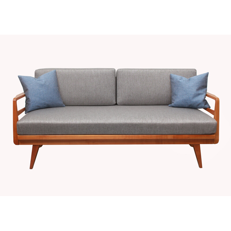 Vintage daybed in cherry by Knoll Antimott, 1950s