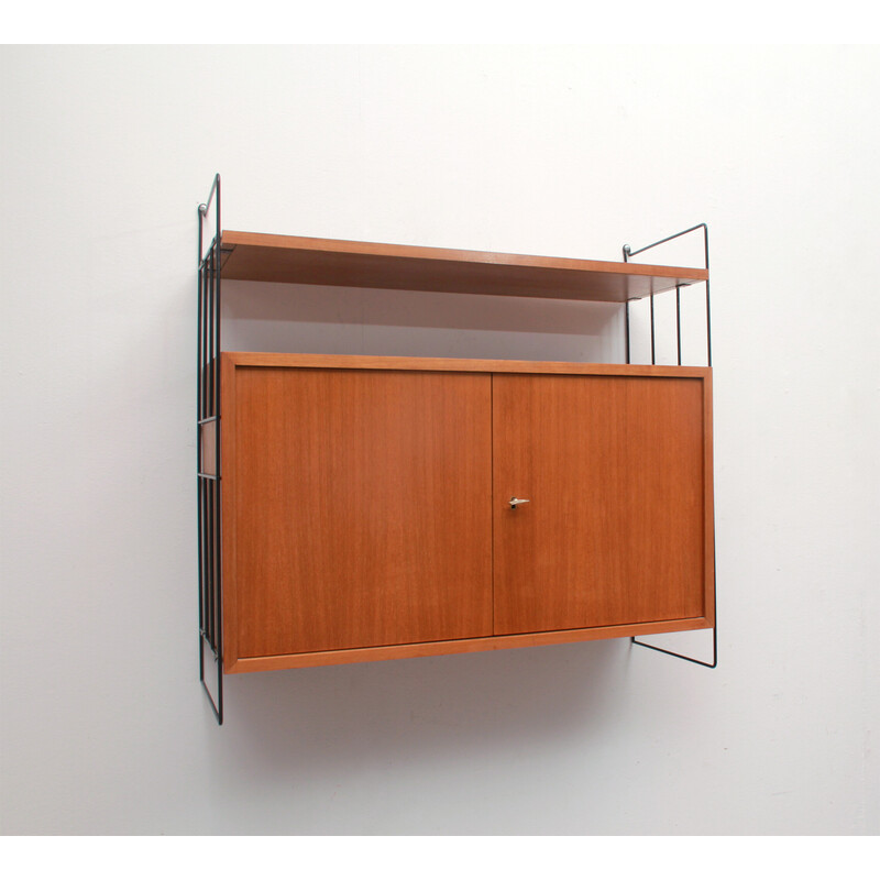 Vintage walnut shelving system by Whb, Germany 1960s