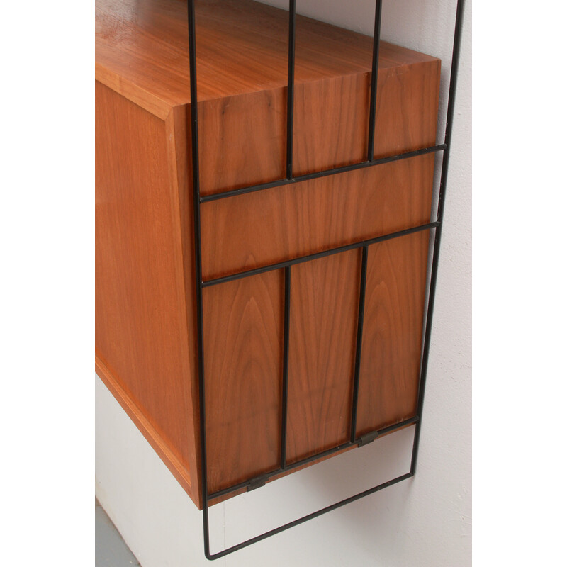 Vintage walnut shelving system by Whb, Germany 1960s