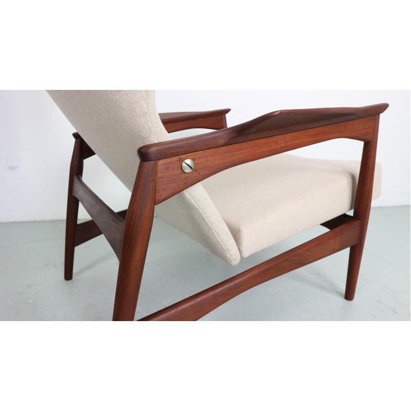 Vintage teak armchairs by Ib Kofod-Larsen, 1954