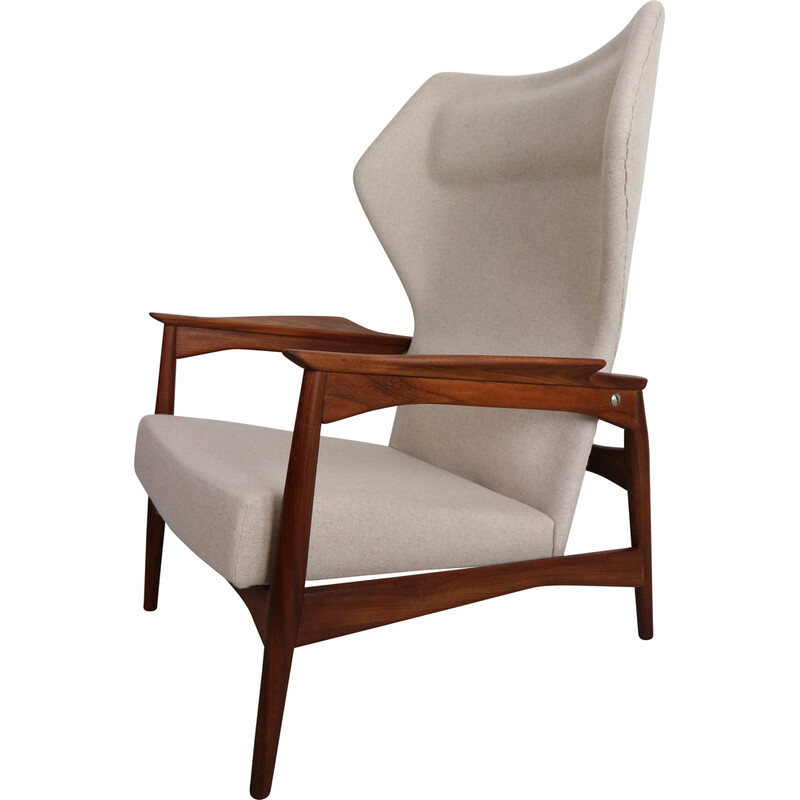 Vintage teak armchairs by Ib Kofod-Larsen, 1954