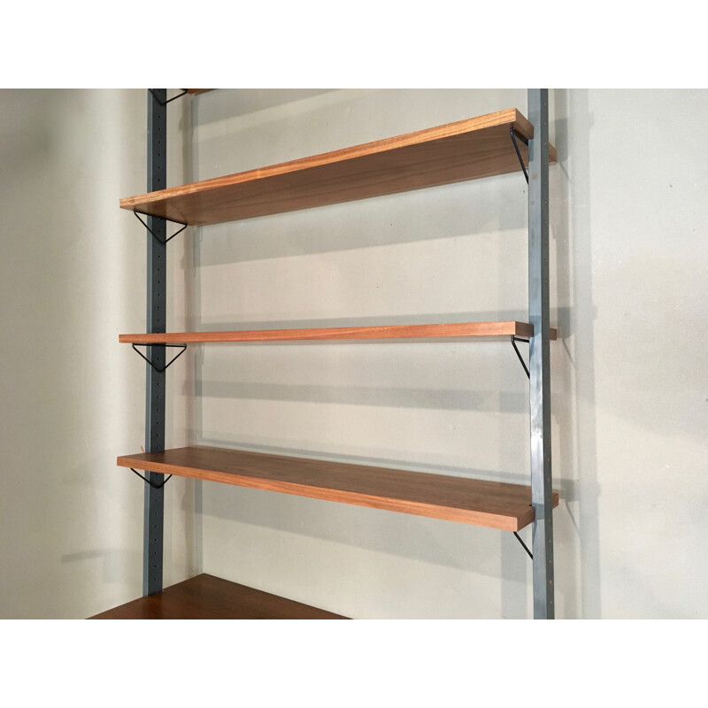 Modular shelving unit with 5 selves and 2 drawers - 1950s