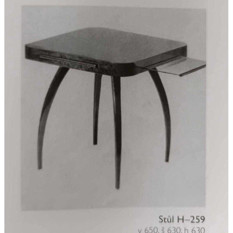 Table à jeux vintage H259 par Jindřich Halabala pour Up Zavody, 1930