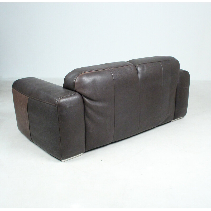 Vintage sofa in thick grained leather