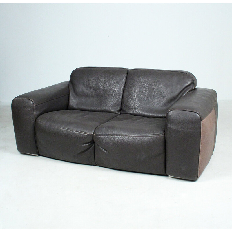 Vintage sofa in thick grained leather