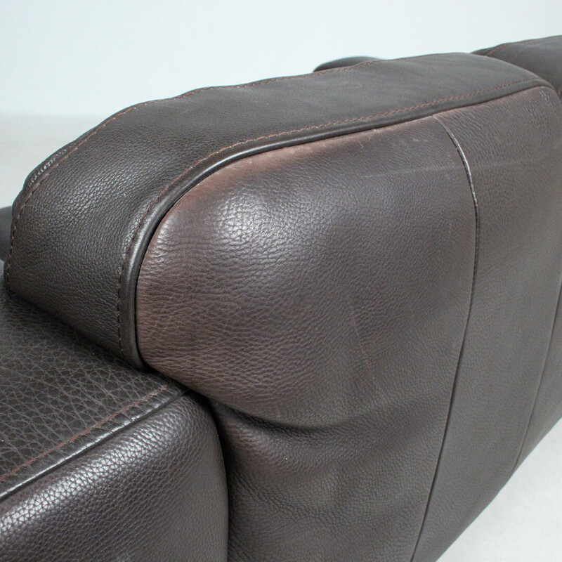 Vintage sofa in thick grained leather