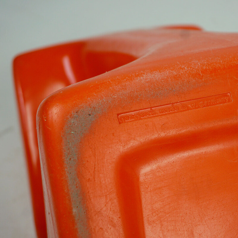 Vintage children's chair in red plastic by Luigi Colani for Top System Burkhard Lübke, Germany 1970
