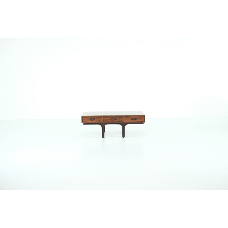 Table basse vintage en bois par Gianfranco Frattini pour Bernini, Italie 1950