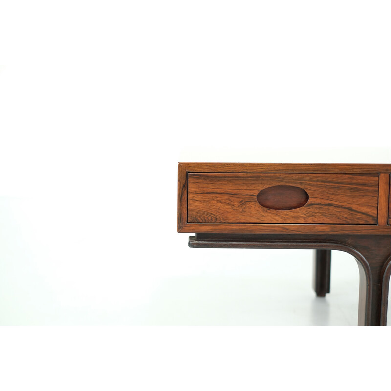 Table basse vintage en bois par Gianfranco Frattini pour Bernini, Italie 1950