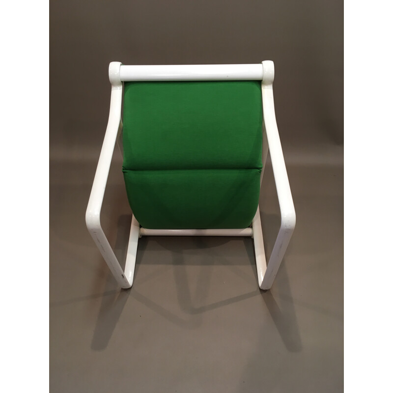 Green armchair by Hannah Morrison for Knoll international - 1970s