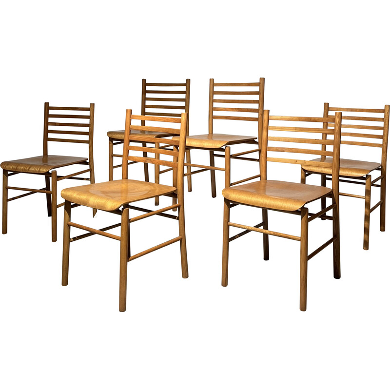 lot de 6 chaises vintage - bois