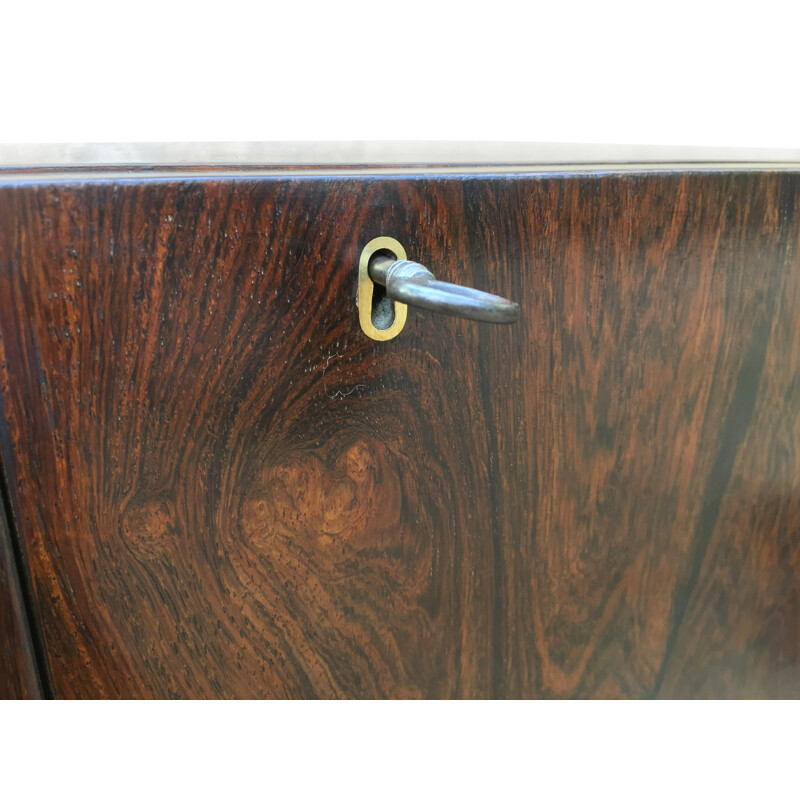 Rio rosewood and oak chest of drawers produced by ALAIN RICHARD - 1950s